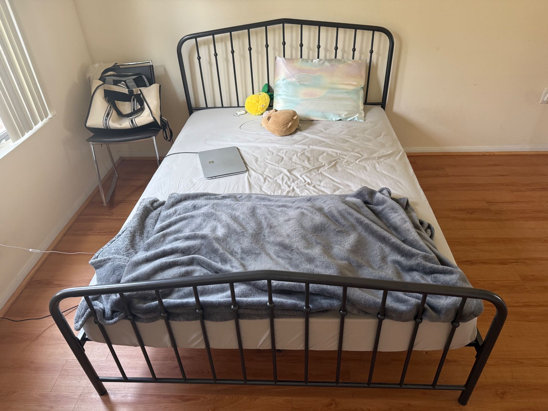 Full size bed frame and mattress 