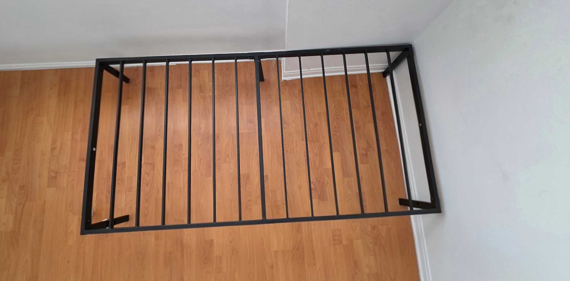 Twin Size Metal Bed Frame – Sturdy Platform Base – Black