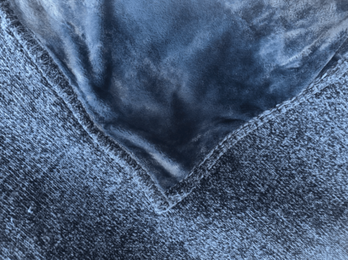 Navy Blue Two-sided Throw Blanket 