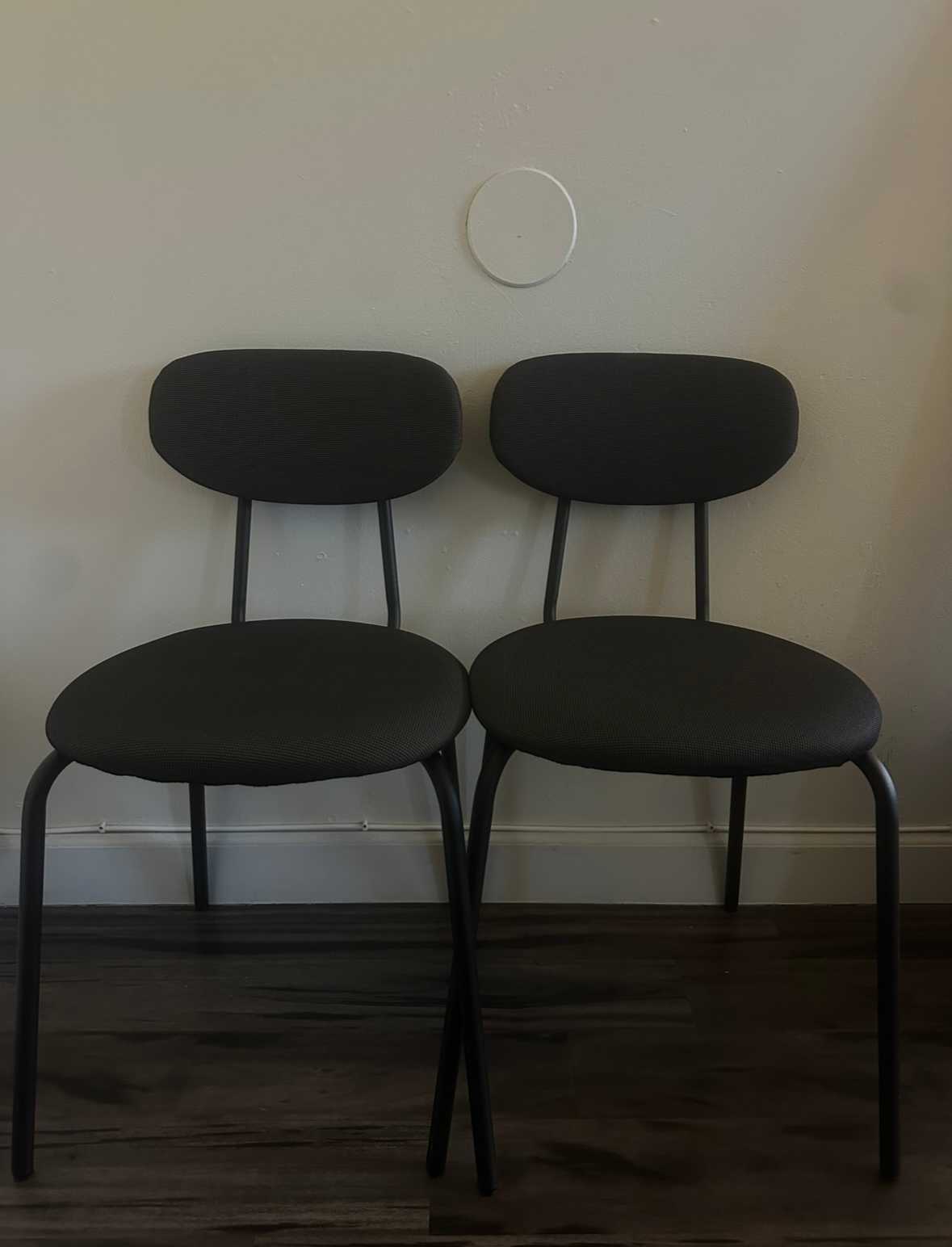Twin Ikea Chairs Black/ Dark Grey