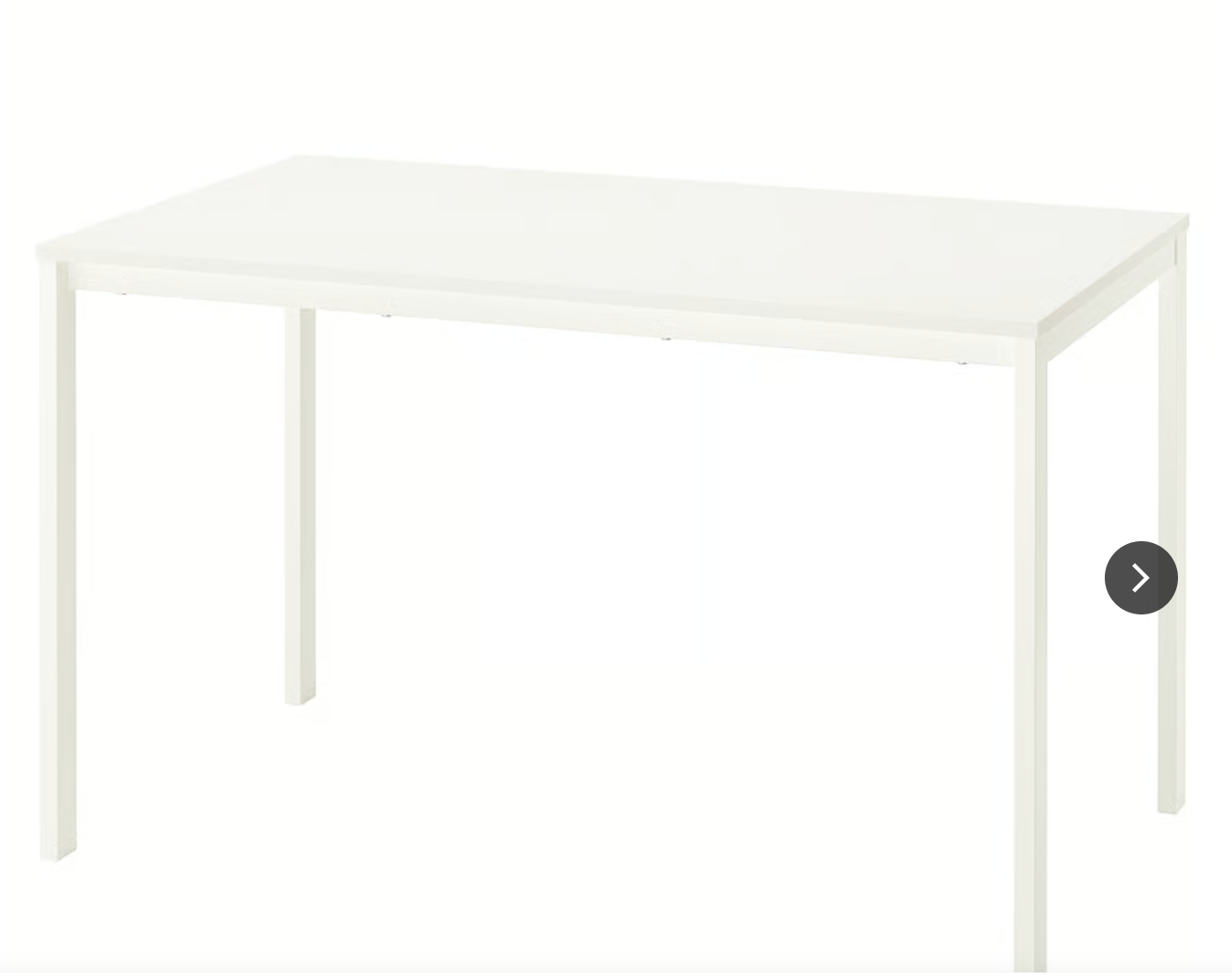 VIHALS Table, white/white, 49 1/4x29 1/8 "