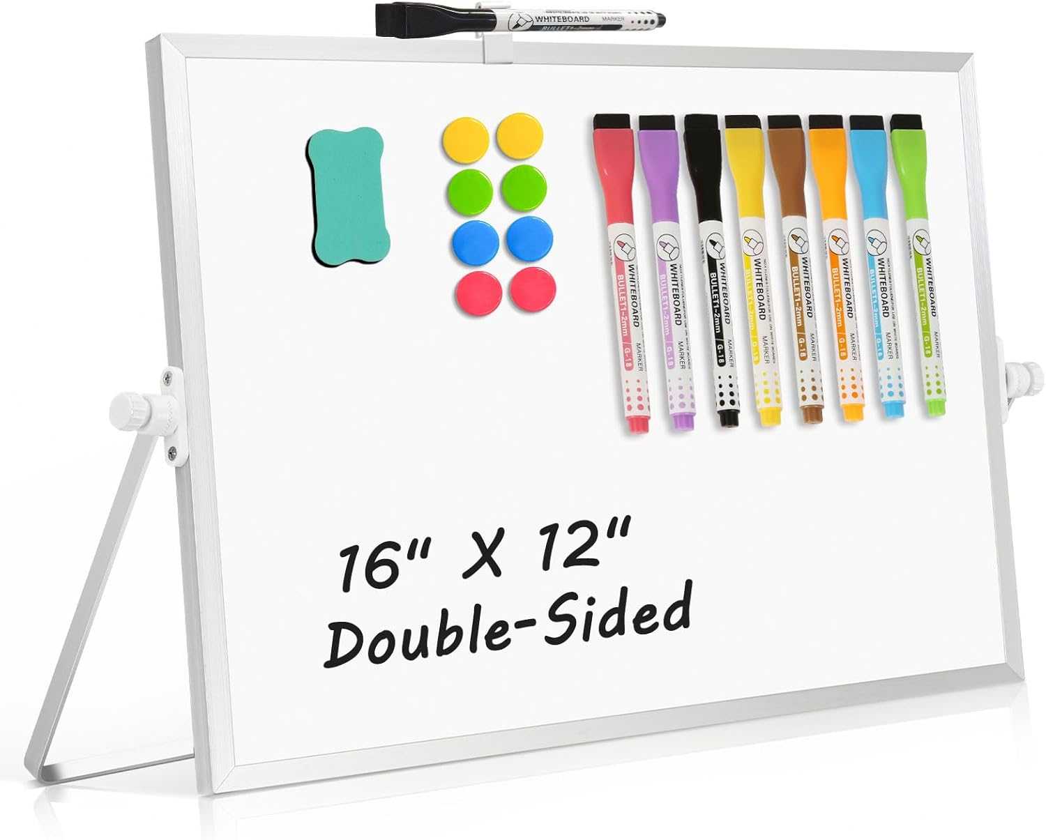 16" x 12" Double-Sided Desktop Whiteboard