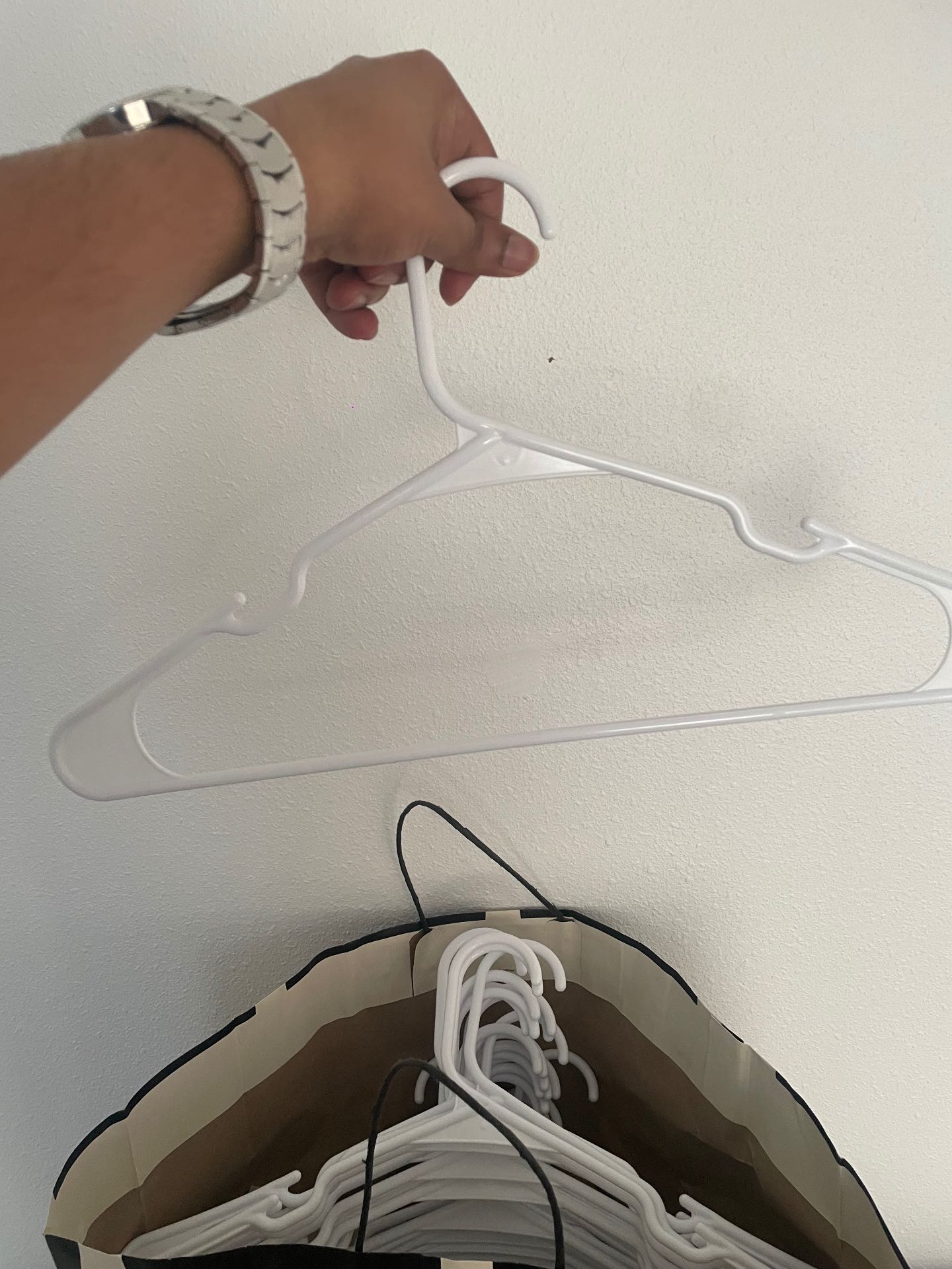 White plastic Hangers 