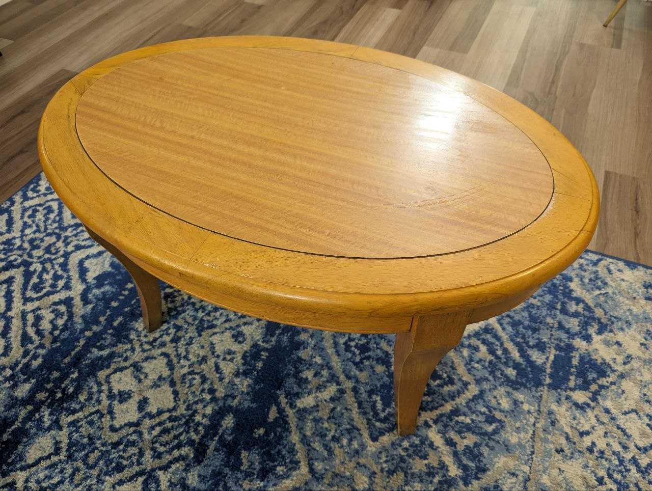 Wood coffee table